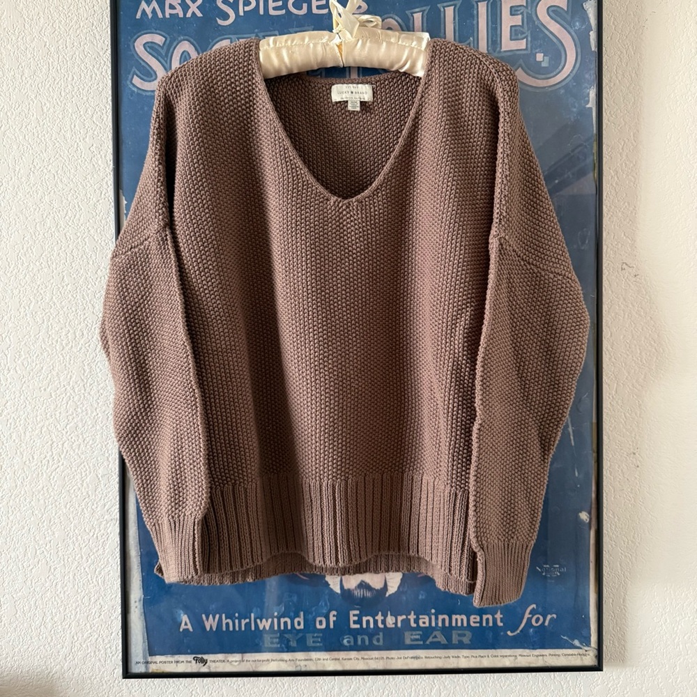Cotton Blend Lucky Brand Brown Sweater